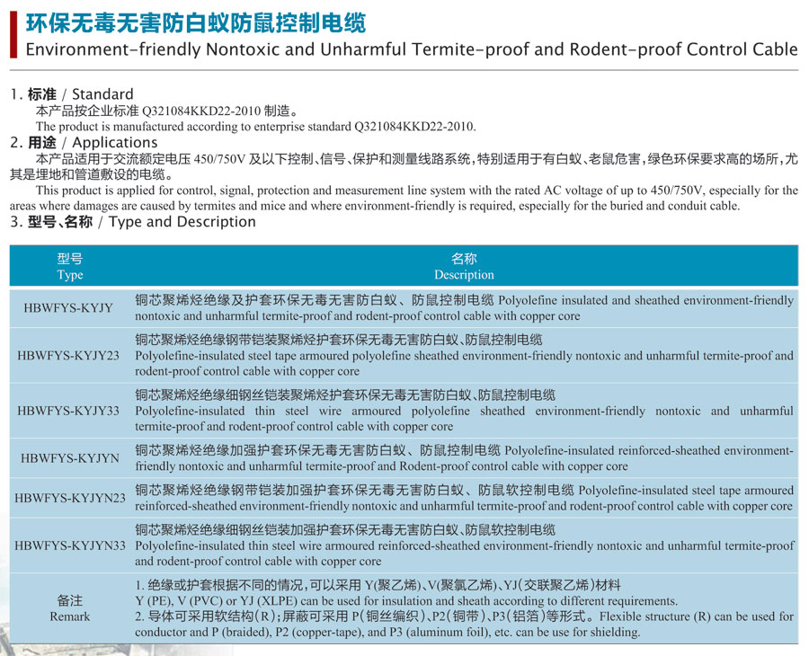 环保无毒无害防白蚁防鼠控制电缆